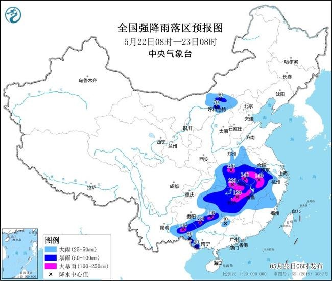 暴雨黃色預(yù)警：湖北江西廣西等5省區(qū)部分地區(qū)有大暴雨